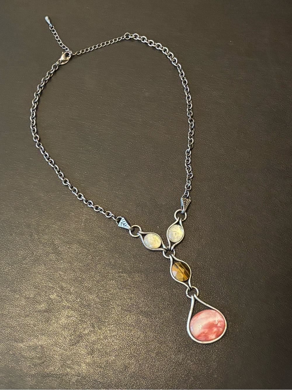 Lia Sophia Moroccan Necklace with Pink and Amber Accents